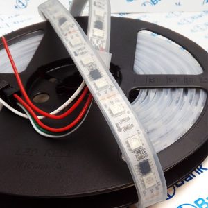 ال ای دی نواری آی سی دار کاور دار ضد آب 5050 تراکم 60 ال ای دی در متر w2811