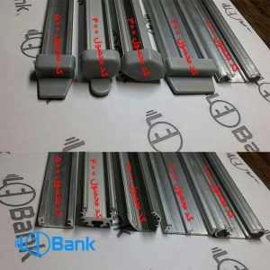 هیت سینک  آلومینیومی ال ای دی خطی با درپوش
