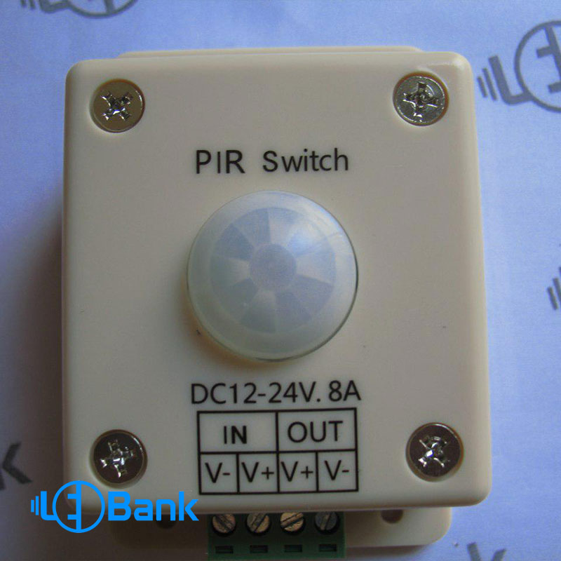 سوئیچ سنسور اتوماتیک ال ای دی | PIR Switch سنسور DC12-24V 8A سنسور تشخيص حركت