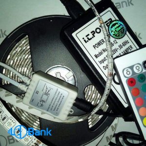 پکیچ ریسه ال ای دی نواری هفت رنگ با قابلیت کنترل رنگ ها