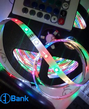 پکیچ ریسه LED نواری هفت رنگ چیپ 2835 با قابلیت کنترل رنگ ها