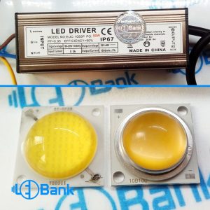 ال ای دی لنزدار COB سفید آفتابی و مهتابی 50 وات جریان 1500 میلی آمپر