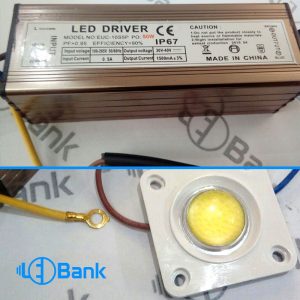 درایور COB سفید آفتابی و مهتابی 50 وات جریان 1500 میلی آمپر