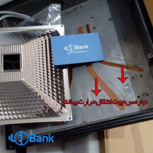 قاب پروژکتور LED دو چیپ مس دار رفلکتور دار واشر آلن خور پایه مستحکم (3400 گرم)