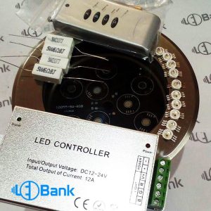 ملزومات ساخت پروژکتور استیل استخری ضد آب مولتی کالر (RGB) ریموت برد بلند