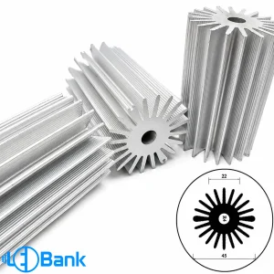 هیت سینک خورشیدی قطر ۴۵ میلیمتر H166-110 – آلومینیومی با سوراخ عبوری ۸ میلیمتر و طول ۷۰ میلیمتر (وزن ۱۴۸ گرم)