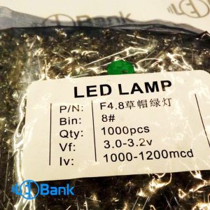 ال ای دی کلاهی سبز دو چیپ برند led lamp