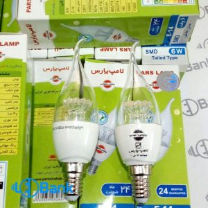 لامپ ال ای دی ال ام دی لوستری طرح اشکی پارس شهاب 6 وات