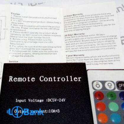 ریموت کنترلر ال ای دی آر جی بی ورودی 5-12 ولت