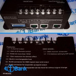 حرفه ایی ترین کنترلر DMX 512 دیکدر 5 آمپر ال ای دی