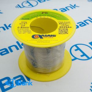 سیم لحیم آساهی 0.8mm وزن 100 گرم lead free solder بدون سرب و قلع خالص