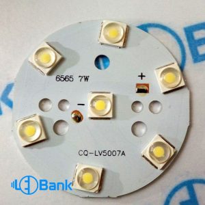 پی سی بی ال ای دی دار 7 وات مونتاژ ماشینی قطر 48 میلیمتر
