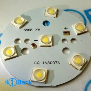 پی سی بی ال ای دی دار 7 وات مونتاژ ماشینی قطر 48 میلیمتر