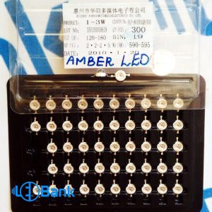 پاور ال ای دی امبر (Amber) توان 1-3 وات 120 درجه 595-590 نانومتر