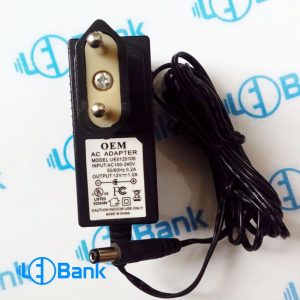 آداپتور سوئیچینگ 12 ولت 1 آمپر پلاستیکی دیواری با سیم 1.5 متری