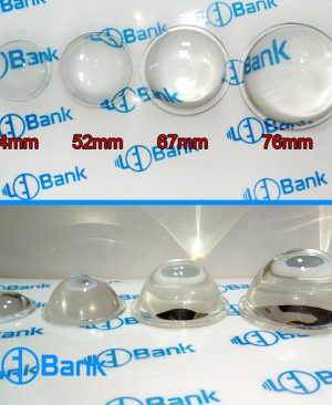 انواع لنز محدب شیشه ایی با قطر 76 میلیمتر مناسب تمامی پروژه های نور پردازی