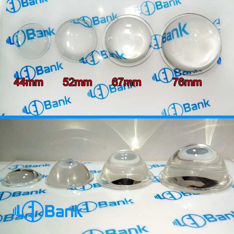 انواع لنز محدب شیشه ایی با قطر های مختلف مناسب تمامی پروژه های نور پردازی