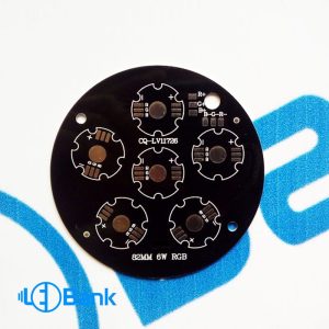 پی سی بی پاور ال ای دی 6 وات RGB کد CQ-LV11726 قطر 83 میلیمتر