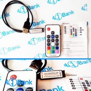 ریموت کنترلر led rgb سوکت usb مناسب استفاده در خودرو
