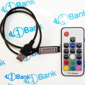 ال ای دی کنترلر ریموت دار rgb یو اس بی خور 5 الی 24 ولت 12 آمپر