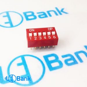 دیپ سوئیچ 6 کلید حالت دکمه کشویی