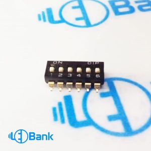 دیپ سوئیچ 6 کلید SMD حالت دکمه پیانویی