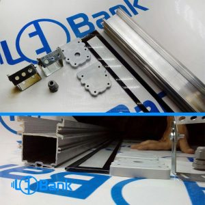 هیت سینک آلومینیومی وال واشر ال ای دی طول 1 متری شیشه، درپوش، پایه و گلند