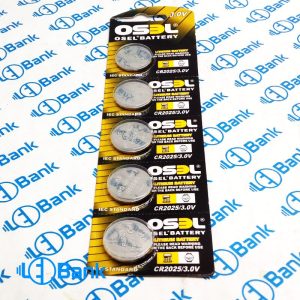 باتری سکه ای 3 ولت لیتیومی cr2025 برند اوسل