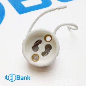 سوکت پایه استارت سرامیکی مناسب لامپ های پایه GU10 سیم دار