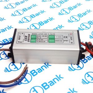 درایور پاور ال ای دی 8-12 در 1 وات ورودی 12-24 ولت پوشش آلومینیوم