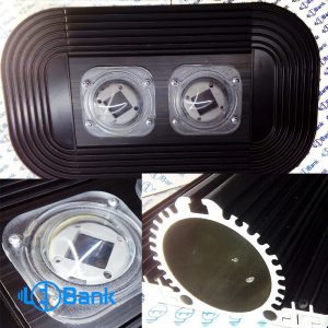 قاب پروژکتور و چراغ خیابانی ال ای دی 50 الی 200 وات برش خورده با لنز پلی کربنات