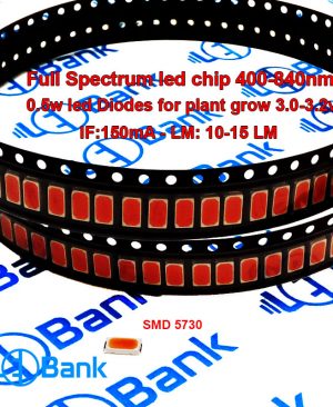 چیپ ال ای دی فول اسپکتروم رشد گیاه 400 – 840 نانومتر 0.5 وات 15 لومن