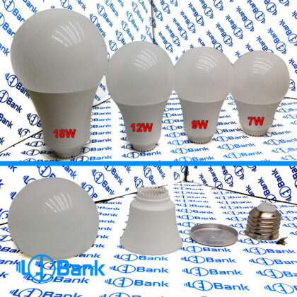 فریم لامپ حبابی پلاستیکی هیت دار با پلیت استاندارد مناسب استفاده برای ماژول های 220 ولت و درایوری