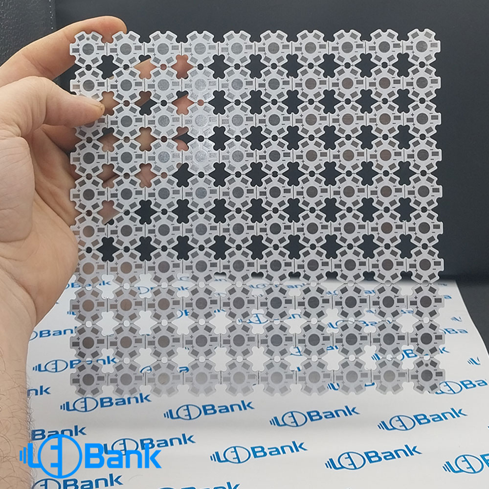Star PCB 1 watt, diameter 20 mm, aluminum sheet, 100 pieces