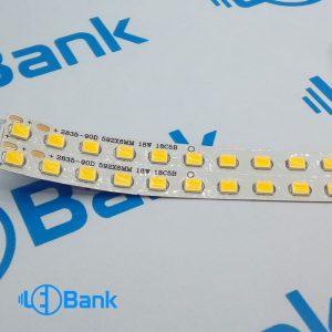 ال ای دی پنل گرد 18 وات طول 592 در عرض 6 میلیمتر تراکم 90 عدد چیپست 2835 جریان 290 - 300 میلی آمپر 54 ولت