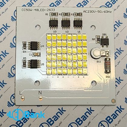 ال ای دی 50 وات 220 ولت برق مستقیم لومن بسیار بالا طراحی منحصر به فرد برای جلوگیری نوسان و جریان