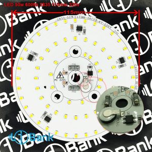 ال ای دی 50w گرد مهتابی 220 ولت قطر 115 میلیمتر