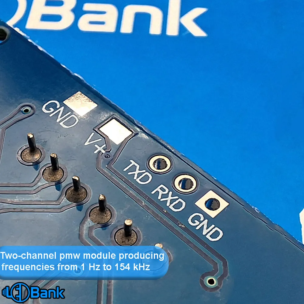 ماژول pmw دو کانال تولید فرکانس 1 هرتز الی 154 کیلو