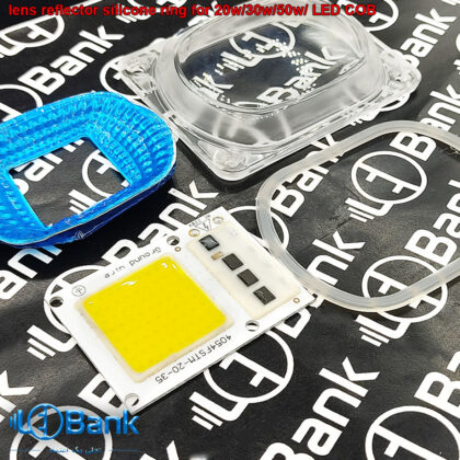 لنز و رفلکتور ال ای دی به همراه واشر سیلیکونی استاندارد جهت آبندی