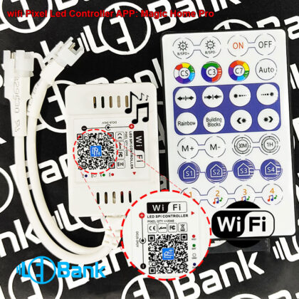کنترلر پیکسل wifi موزیکال ریموت 21 کلید نرم افزار قدرتمند مجیک هوم