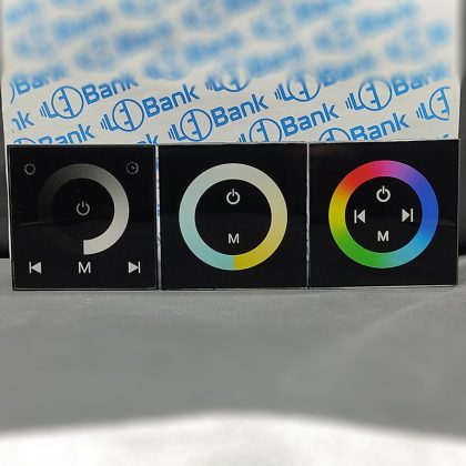 تاچ کنترل ال ای دی rgb توکار دیواری ولتاژ ورودی 12 الی 24 ولت dc