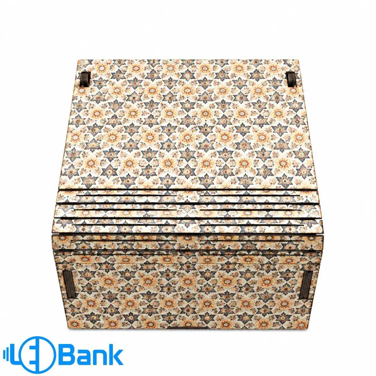 Miniature accordion-style wooden box – suitable for jewelry and small personal items (96 × 95 × 67 mm; weight_ 75–85 g) جعبه چوبی مینیاتوری آکاردیونی – مناسب زیورآلات و وسایل شخصی کوچک (۹۶×۹۵ به ارتفاع ۶۷ میلیمتر، وزن ۷۵ تا ۸۵ گرم)