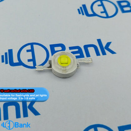 ال ای دی پاور 10 وات سفید ولتاژ ورودی 3.0 الی 3.6 ولت مناسب چراغ قوه و جت لایت
