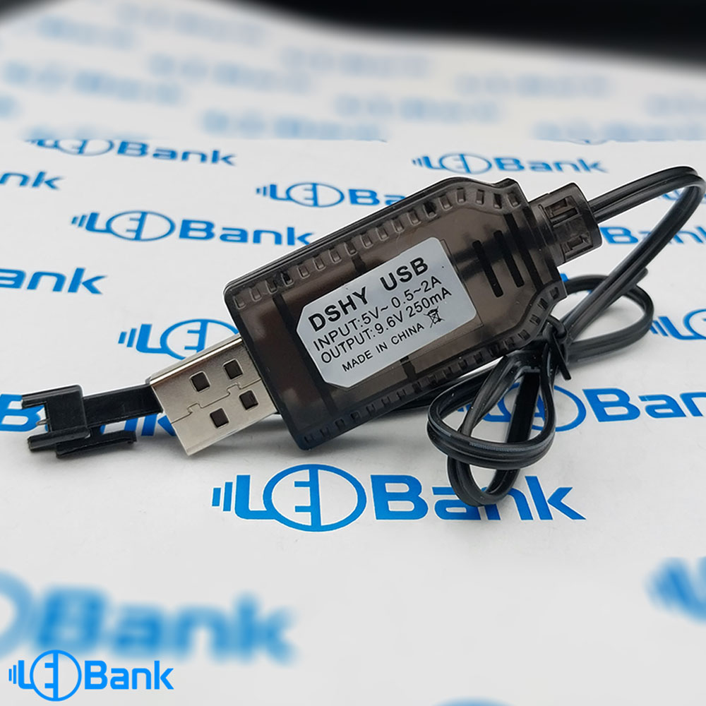 شارژر باتری لیتیوم usb خور ورودی 5 ولت خروجی 9.6 ولت 250 میلی آمپر