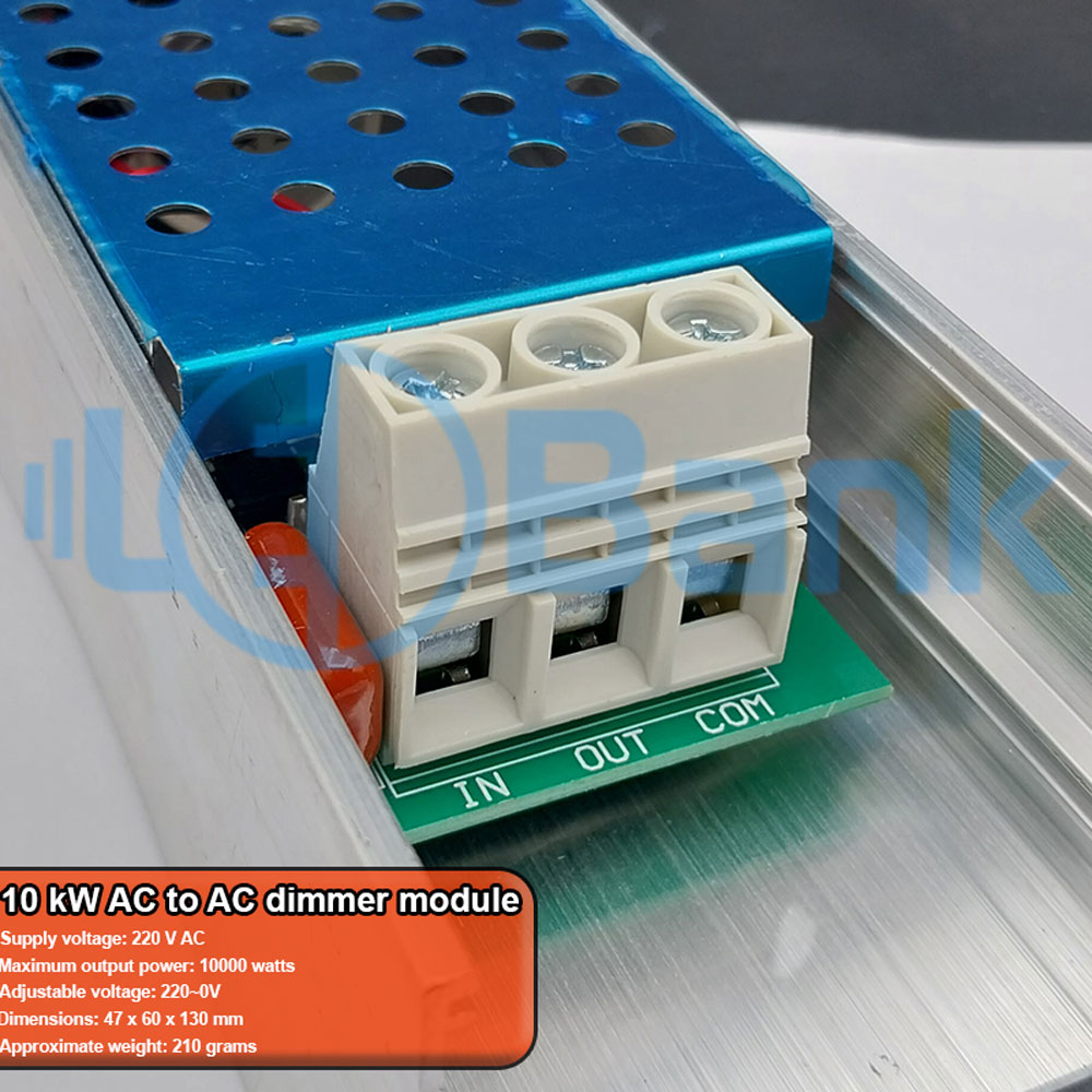 ماژول دیمر 10 کیلو وات AC به AC کاهنده ولتاژ قابل تنظیم 220 ~ 0 ولت
