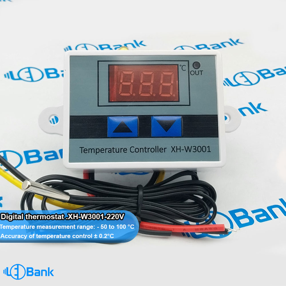 کنترل دما ترموستات دیجیتال 220 ولت مدل xh-w3001