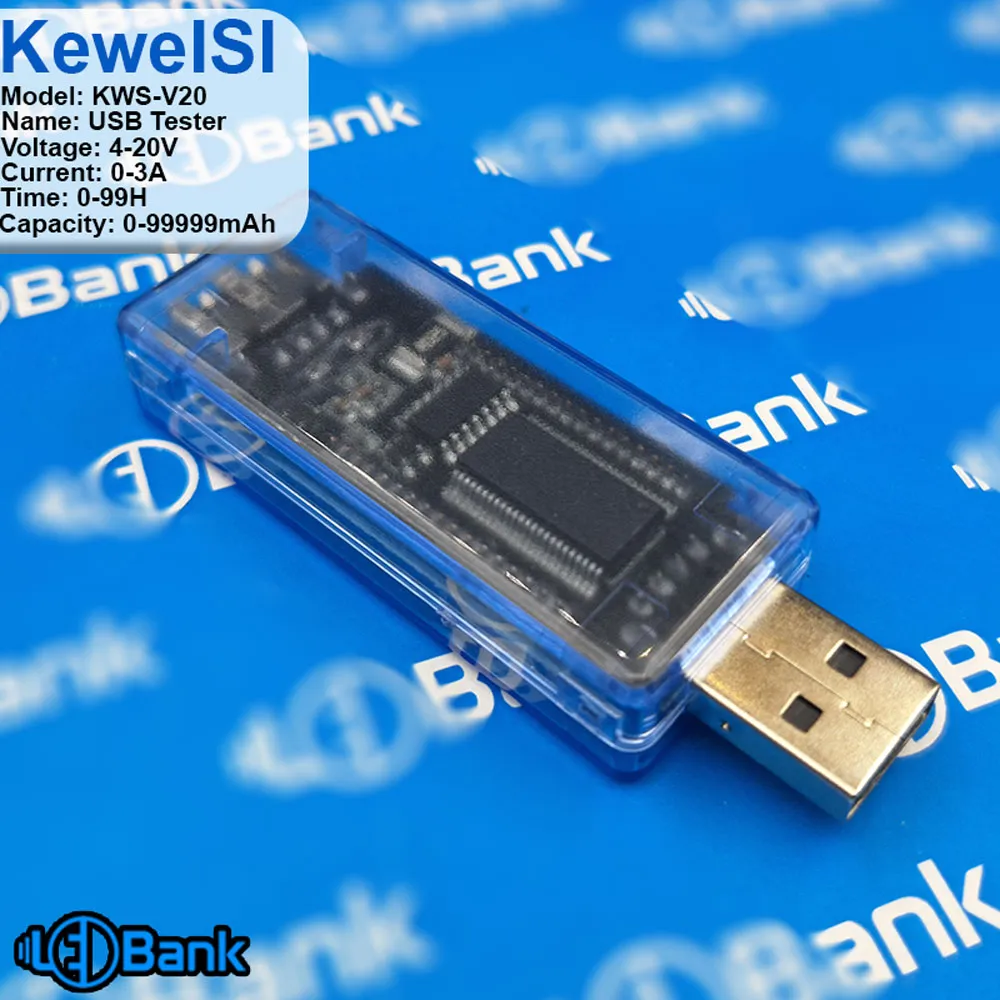 ماژول تستر ولتاژ، جریان و ظرفیت شارژ برند Keweisi مدل KWS-V20 USB