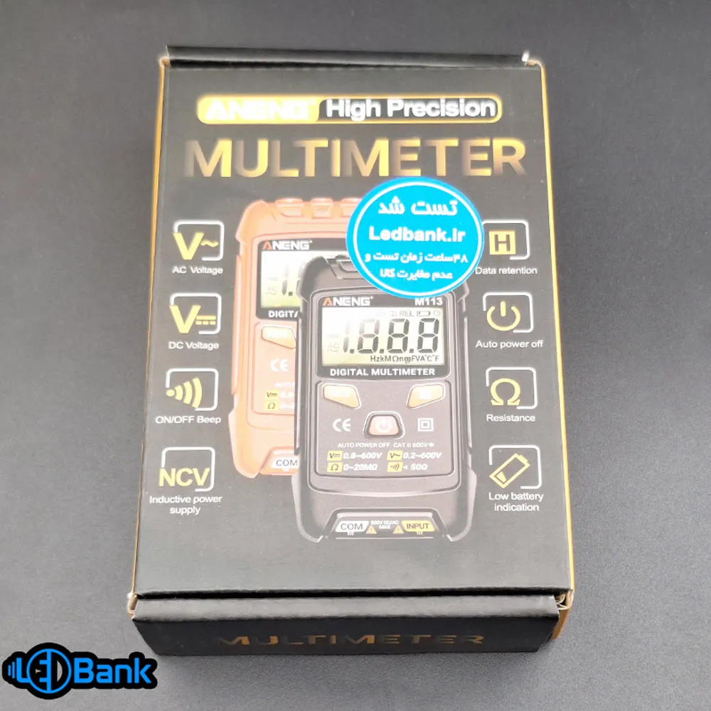 مولتی متر ANENG دیجیتال مدل M113 آزمایش خودکار ولتاژ AC و DC و خارن و مقاومت و ..