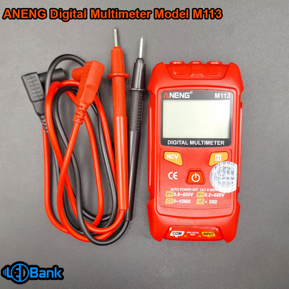 مولتی متر ANENG دیجیتال مدل M113 آزمایش خودکار ولتاژ AC و DC و خارن و مقاومت و ..