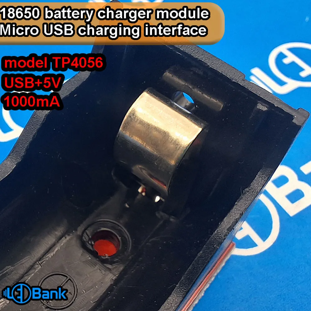 ماژول شارژر باتری 18650 مدل TP4056 رابط شارژ میکرو USB